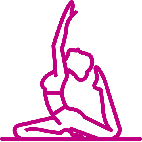a person doing a yoga pose on a mat
